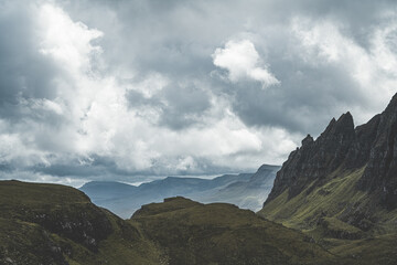 Fototapeta na wymiar View from the Quiraing hike in Skye