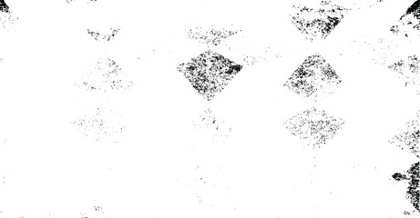 Monochrome texture composed of irregular graphic elements. Distressed uneven grunge background. Abstract vector illustration. Overlay for interesting effect and depth. Isolated on white background.