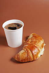 Croissant and coffee