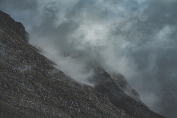 Amazing mountains and clouds in Scotland