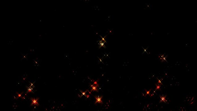 abstract lines shape colorful flashing light dots, black background