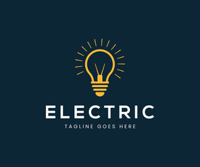 Creative and Unique Electric Logo Design Template.