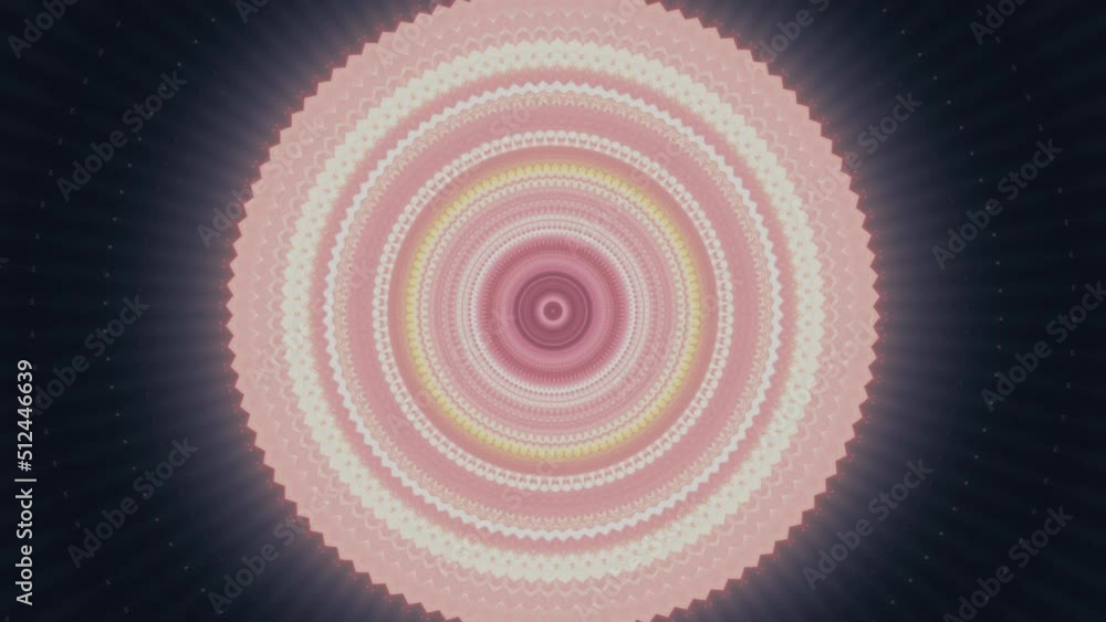 Poster big pink circles. motion . illuminating large circles from which the same grow only brighter and lig