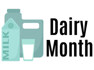 Dairy Month, idea for a poster, banner, flyer or postcard