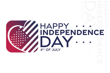 4th of July. Independence Day. Vector illustration. Holiday poster.