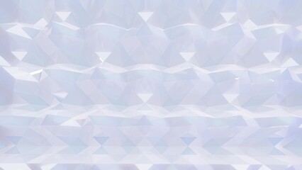 stylish creative abstract white low poly background. Abstract waves on glossy surface. Simple minimalistic geometric bg. 3d render