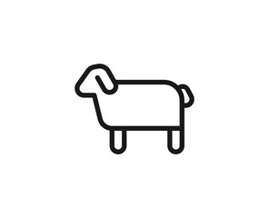 Black line icon on white background