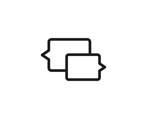 Black line icon on white background