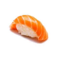  Salmon nigiri sushi isolated on white background © ninepan