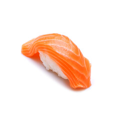 Salmon nigiri sushi isolated on white background