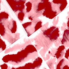 Animal Skin Watercolor. Brown Leopard. Brown