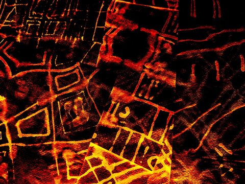 Ambient Pattern. Red Summer Strange Creative. Bright Dotted Geometric Patterns. Passion Artistic. Simple Patterns Graphic. Neon Illustration Stripes.