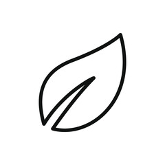 Leaf, nature, organic icon line style isolated on white background. Vector illustration