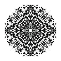 Vector round abstract circle. Mandala style.