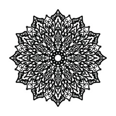 Vector round abstract circle. Mandala style.