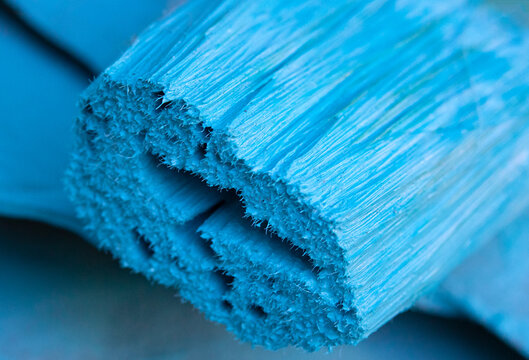 Paint Brush Ready To Paint Latex Paint With The Color Blue