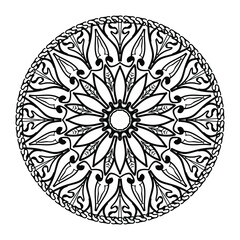 Vector round abstract circle. Mandala style.