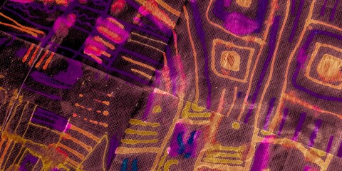 Yellow Avant Garde. Chocolate Patchworks Geometria. Brown Patchwork Rug Pattern. Yellow Drawing....