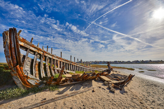 Beached shipwreck, Port Bail