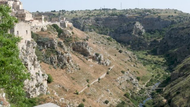 Matera, Italy, landscape of the the Murgia National Park