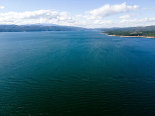 Fototapeta na wymiar Aerial view of Iskar Reservoir, Bulgaria