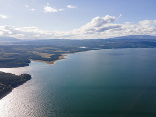 Aerial view of Iskar Reservoir, Bulgaria