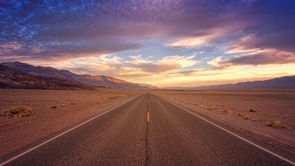 sunset in the desert