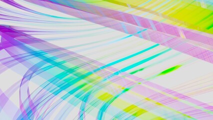 Abstract of rainbow collar tubes rotating in a spiral against a white background. Concept image of technological innovations, strategies and revolutions . 3D illustration. 3D CG.