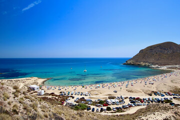 Amazing view of el Playazo de Rodalquilar, one of the most beautiful spots in Cabo de Gata natural park, Njar, Spain.