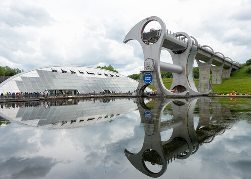 June 2, 2022 - Falkirk, Scotland - Falkirk Wheel designed by the British Airways Board, Arup, Butterly Engineering and RMJM