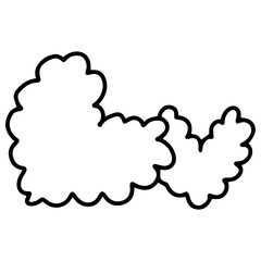 hand drawn cloud in form of heart