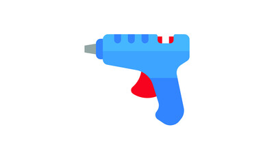 hoy glue gun color icon. Isolated vector illustration