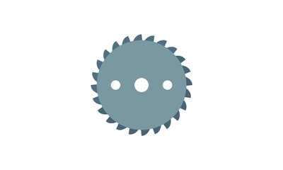 saw blade color icon. Isolated vector illustration