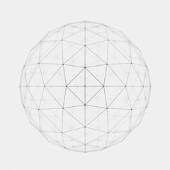 Abstract sphere geometric connect lines and dots.