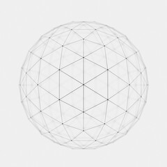 Abstract sphere geometric connect lines and dots.