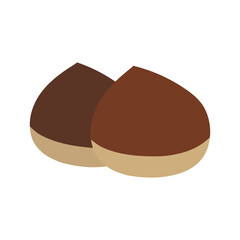 栗のイラスト　2個 線なし