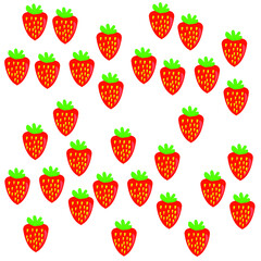 seamless pattern with strawberries