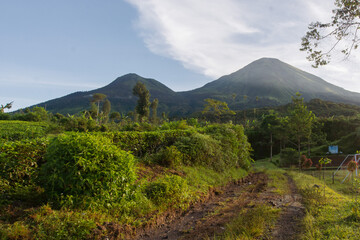 mountain landscape with sky and clouds