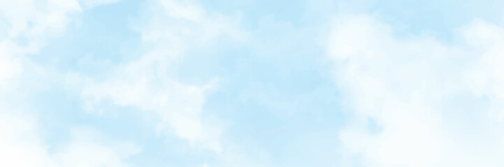 Blue sky with white cloud. The summer heaven is colorful clearing day Good weather and beautiful nature in the morning.