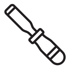 chisel line icon