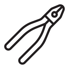 pliers line icon