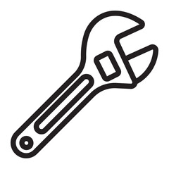 wrench line icon