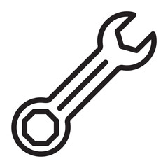 wrench line icon