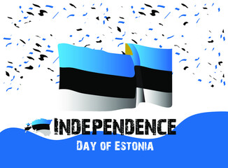 Estonia victory day. Independence Day of Estonia vector illustration. Suitable for greeting card, poster and banner.