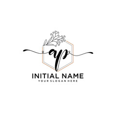 Letter AP, Beauty and fashion logo design vector, Beautiful logotype collection