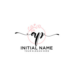 Letter AP, Beauty and fashion logo design vector, Beautiful logotype collection