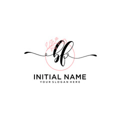 Letter BF, Beauty and fashion logo design vector, Beautiful logotype collection