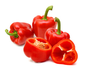 Red pepper isolated on white background