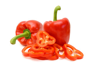 Red pepper isolated on white background