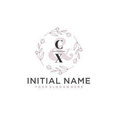 Initial letter CY beauty handwriting logo vector